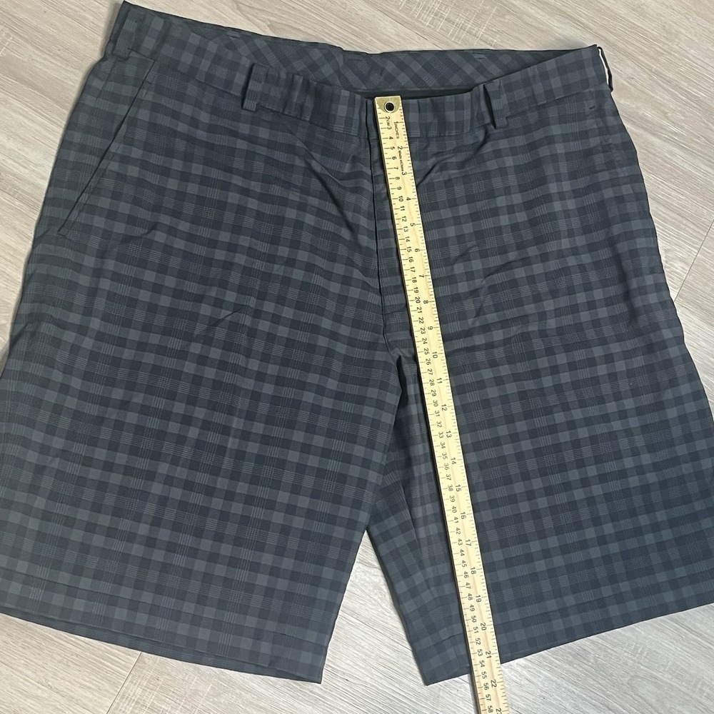 Nike Golf Shorts Mens Size 40 Gray Plaid Flat Front Stretch Chino 452712-010 - Picture 7 of 12
